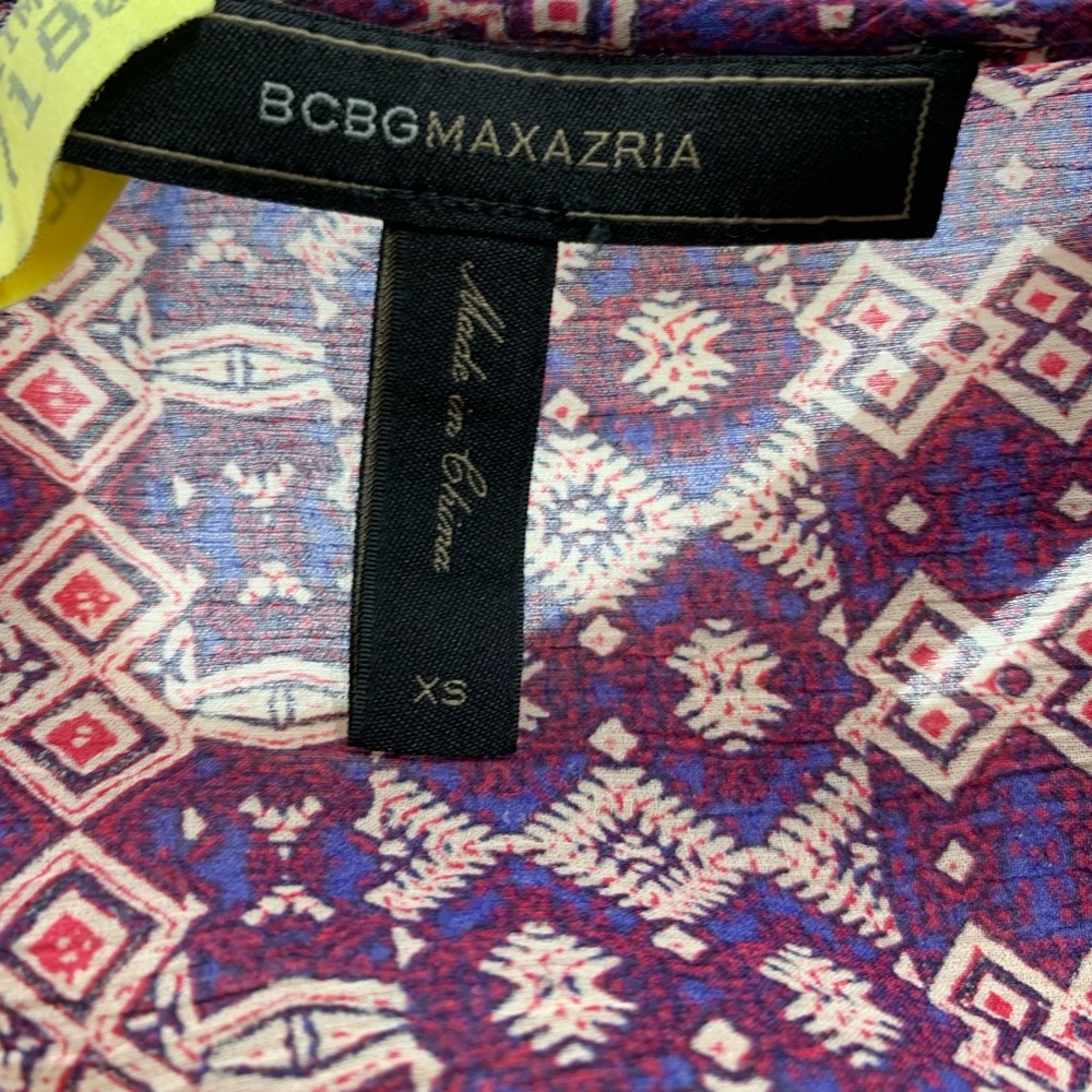 Bcbg Maxazria Yulissa Mosaic-Print Dress Shift XS - Picture 6 of 8